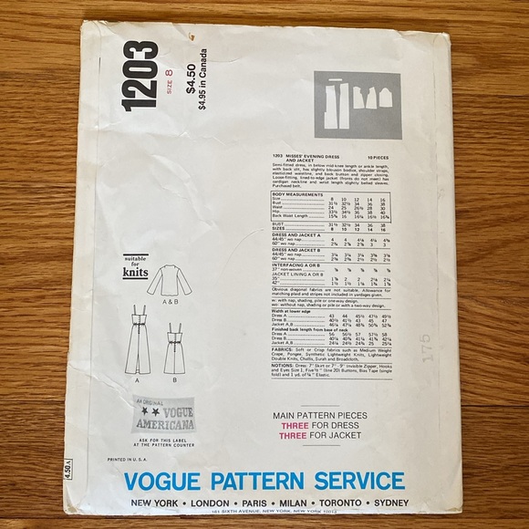 VTG ‘70s Vogue Leo Narducci UNCUT Pattern - Picture 2 of 8